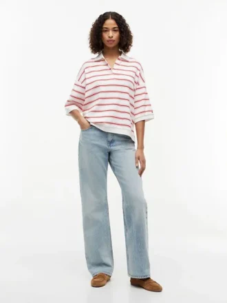 Polo a rayas de corte oversize