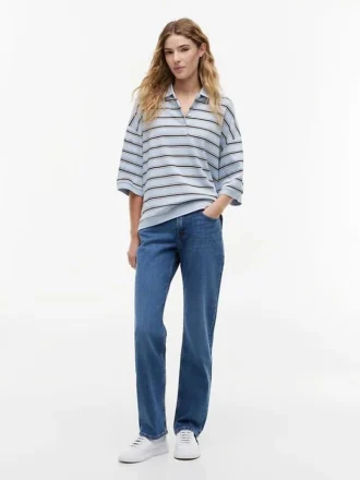 Polo a rayas de corte oversize
