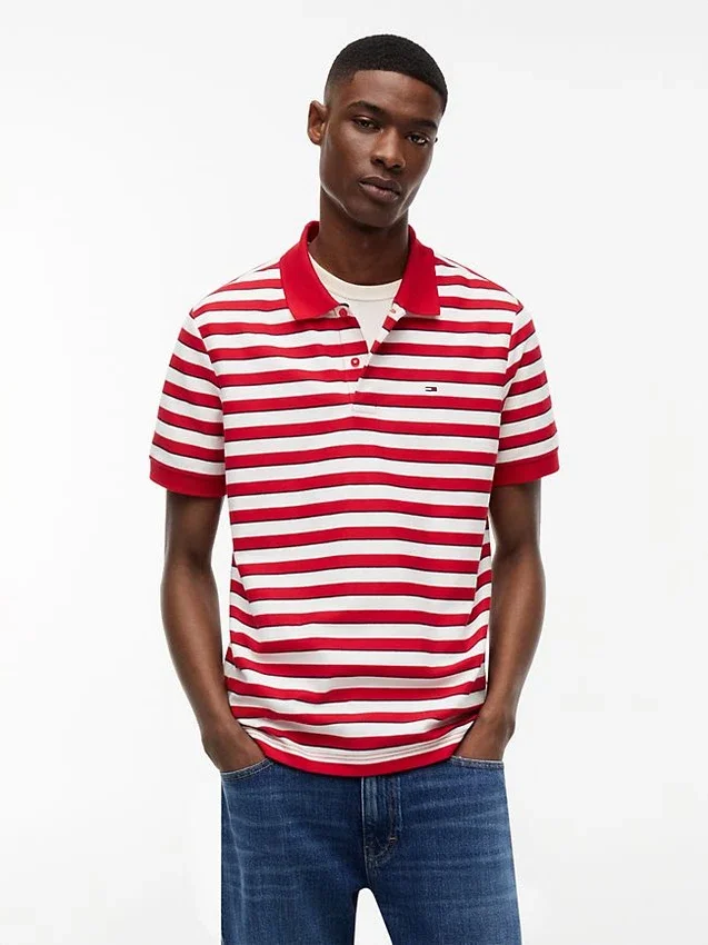 Polo a rayas de corte regular de Tommy Jeans Polo a rayas de corte regular de Tommy Jeans
