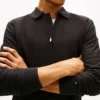 Polo con cremallera de algodón suave