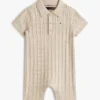 Polo con tirantes de punto trenzado para bebés
