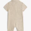 Polo con tirantes de punto trenzado para bebés