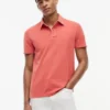 Polo Crest teñido en prenda, corte regular