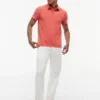 Polo Crest teñido en prenda, corte regular