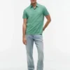Polo Crest teñido en prenda, corte regular