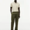 Polo Crest teñido en prenda, corte regular