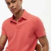 Polo Crest teñido en prenda, corte regular