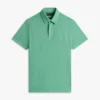 Polo Crest teñido en prenda, corte regular