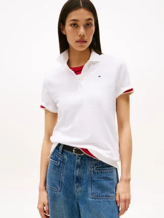 Polo de algodón elástico de corte clásico