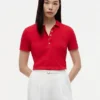 Polo de algodón elástico de corte clásico