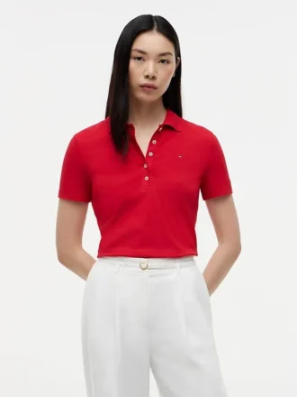 Polo de algodón elástico de corte clásico