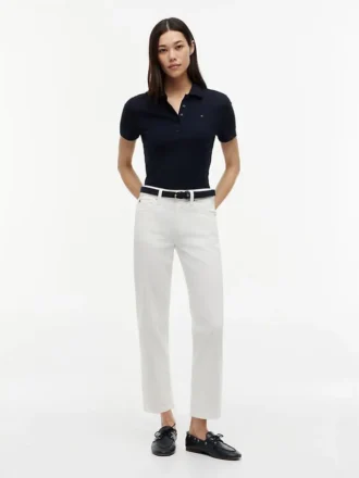 Polo de algodón elástico de corte clásico