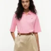 Polo de algodón interlock de corte holgado Polo de algodón interlock de corte holgado