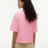 Polo de algodón interlock de corte holgado Polo de algodón interlock de corte holgado