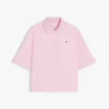 Polo de algodón interlock de corte holgado Polo de algodón interlock de corte holgado