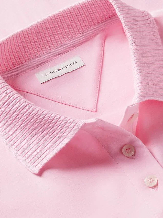 Polo de algodón interlock de corte holgado Polo de algodón interlock de corte holgado