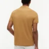 Polo de algodón liso con bandera ondulada y corte regular