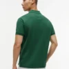 Polo de algodón liso con bandera ondulada y corte regular