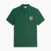 Polo de algodón liso con bandera ondulada y corte regular