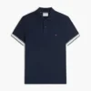 Polo de algodón liso de corte ajustado Polo de algodón liso de corte ajustado