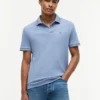 Polo de algodón liso de corte regular Polo de algodón liso de corte regular