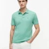 Polo de algodón liso de corte regular Polo de algodón liso de corte regular