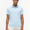 Polo de algodón liso de corte regular Polo de algodón liso de corte regular