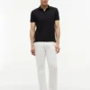 Polo de algodón liso de corte regular Polo de algodón liso de corte regular
