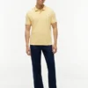 Polo de algodón liso de corte regular Polo de algodón liso de corte regular