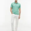 Polo de algodón liso de corte regular Polo de algodón liso de corte regular