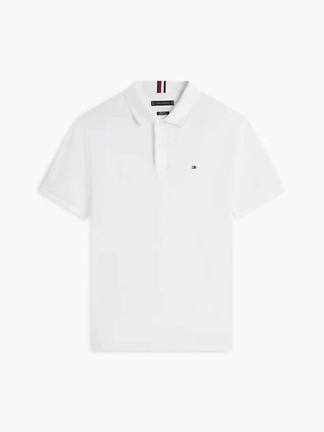 Polo de algodón liso de corte regular Polo de algodón liso de corte regular