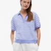 Polo de corte holgado con rayas jaspeadas