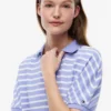 Polo de corte holgado con rayas jaspeadas