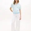 Polo de corte holgado con rayas jaspeadas