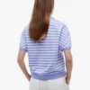 Polo de corte holgado con rayas jaspeadas