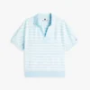Polo de corte holgado con rayas jaspeadas