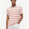 Polo de corte regular con rayas y tejido transpirable Polo de corte regular con rayas y tejido transpirable