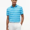 Polo de corte regular con rayas y tejido transpirable Polo de corte regular con rayas y tejido transpirable