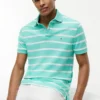 Polo de corte regular con rayas y tejido transpirable Polo de corte regular con rayas y tejido transpirable