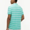 Polo de corte regular con rayas y tejido transpirable Polo de corte regular con rayas y tejido transpirable