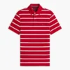 Polo de corte regular con rayas y tejido transpirable Polo de corte regular con rayas y tejido transpirable