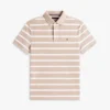 Polo de corte regular con rayas y tejido transpirable Polo de corte regular con rayas y tejido transpirable