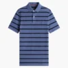 Polo de corte regular con rayas y tejido transpirable Polo de corte regular con rayas y tejido transpirable