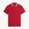 Polo de corte regular con ribete de jacquard Polo de corte regular con ribete de jacquard
