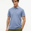 Polo de corte regular teñido en prenda