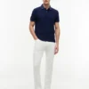 Polo de cuello jacquard de corte regular