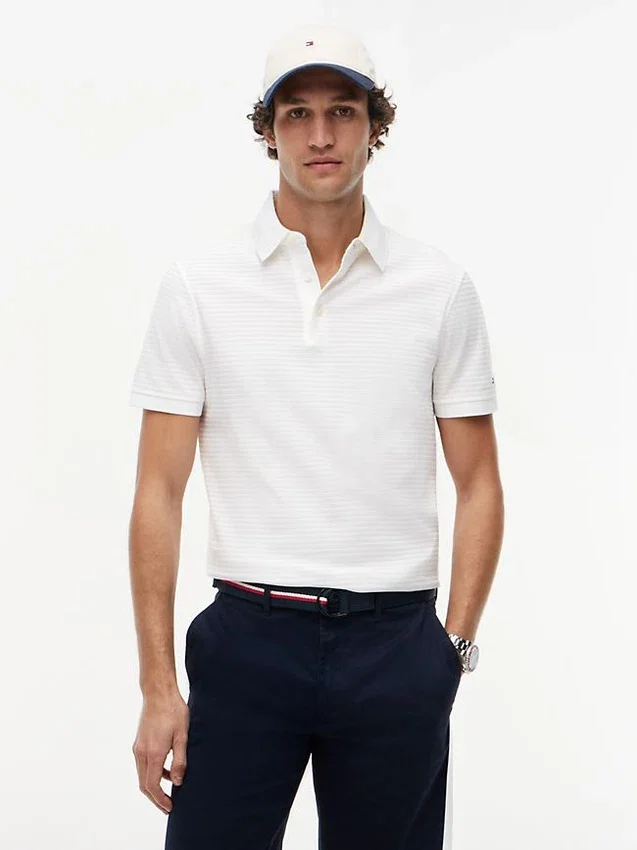 Polo de jacquard de corte regular de New York Label Polo de jacquard de corte regular de New York Label