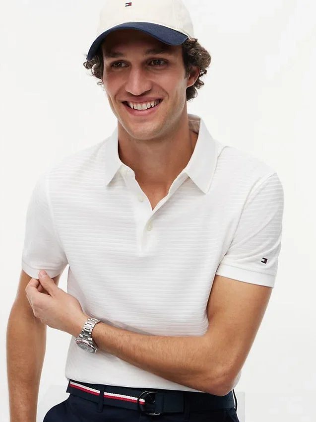 Polo de jacquard de corte regular de New York Label Polo de jacquard de corte regular de New York Label