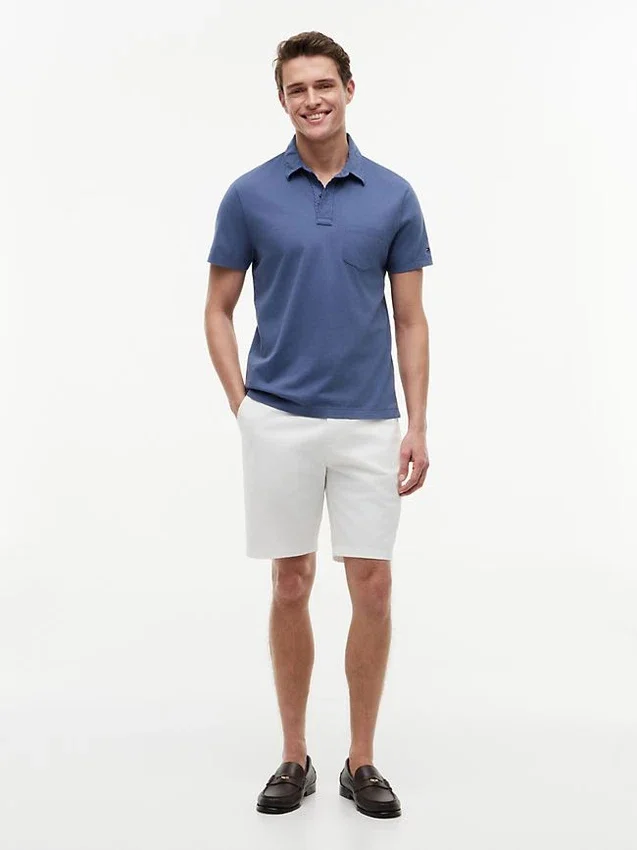 Polo de jersey con bolsillo y corte regular Polo de jersey con bolsillo y corte regular