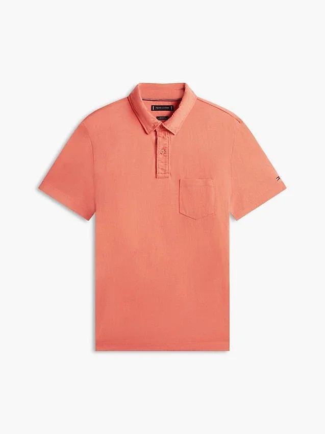 Polo de jersey con bolsillo y corte regular Polo de jersey con bolsillo y corte regular